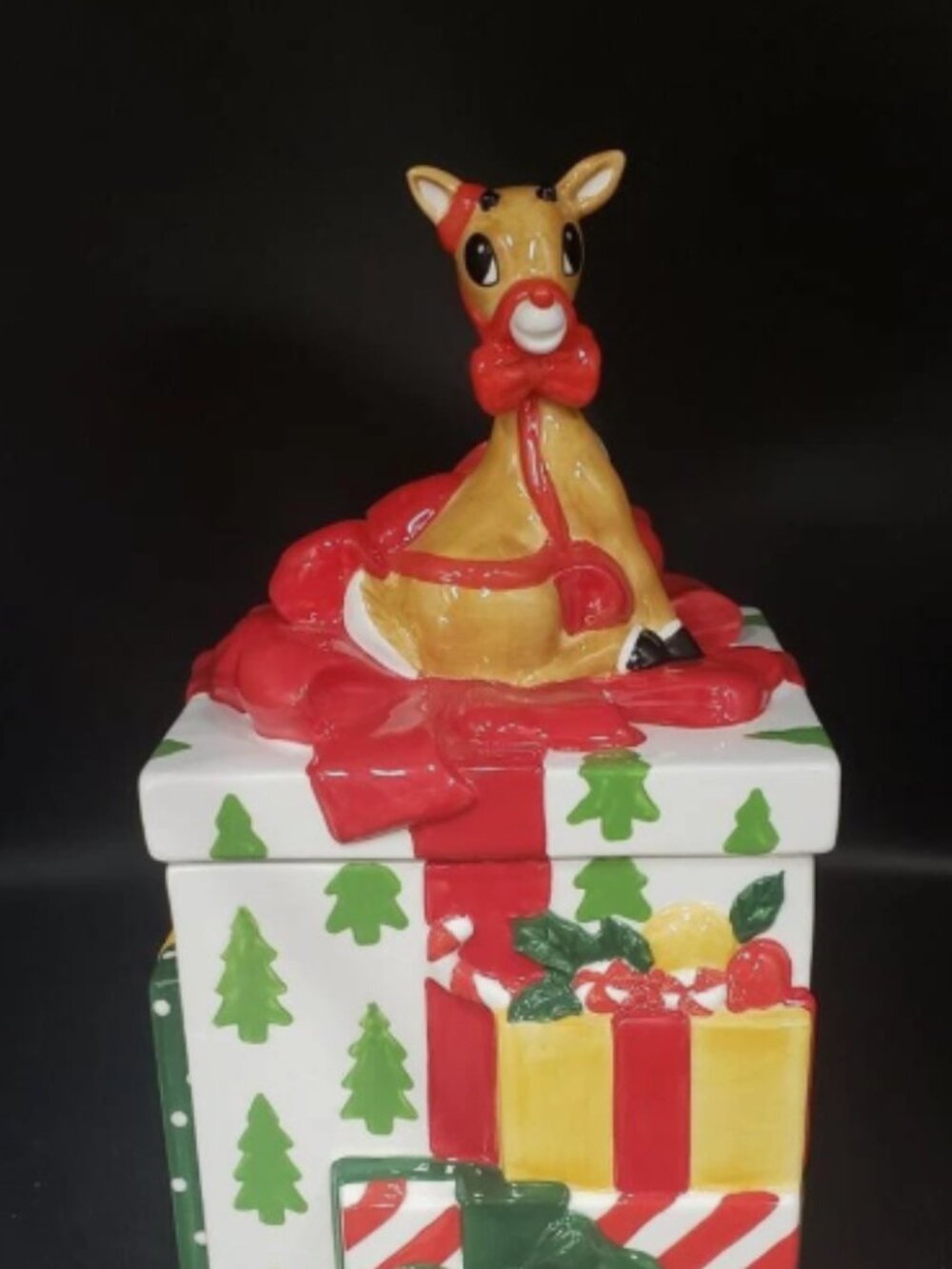 2002 Lenox Rudolph The Red Nose Reindeer Christmas Prehttps://i.esent Cookie Jar